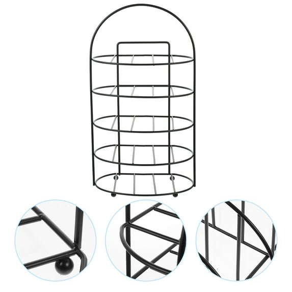 WHAMVOX Multi-function Dish Plate Shelf Stackable Organizer Rack Black