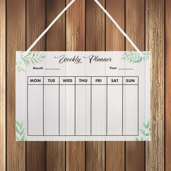 WHAMVOX MultiUse Erasable Acrylic Weekly Planner Board for Home Use Transparent Design 11.5 x 8.5 Inches