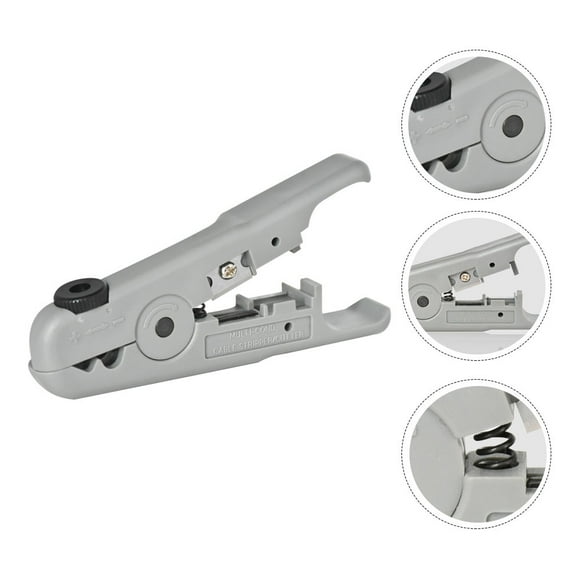 WHAMVOX Multifunctional Wire Stripper with LaborSaving Spring Design for Home Use Silver ABS Compact Size