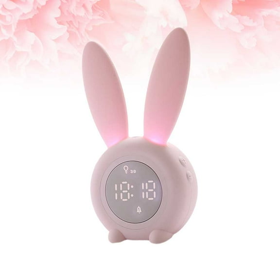 DECORNIJIA Alarm Clock Pink Silicone 1Pack 3.7x2.85x6.9In