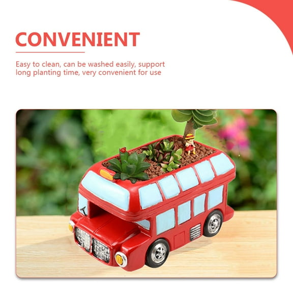 WHAMVOX Office Decor Cache Pot Floor Planter Small Plant Container Man 15X9.5X8.5CM Red