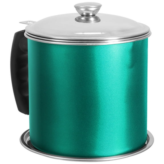WHAMVOX Oil Jug Bacon Fat Container Kitchen Pots Deep Fryer Filter Strainer Green