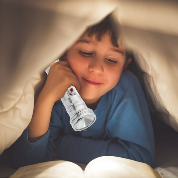 WHAMVOX Old-Fashioned Metal Flashlightretro 80s Hand-Held Torch Battery Operated Vintage Photo Props Metal 80s Hand-Held Flashlight