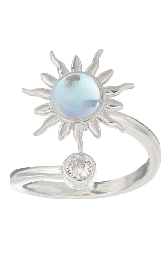 Open Adjustable Ring Aesthetic Fashion Ring Sunflower Fidget Ring for Women