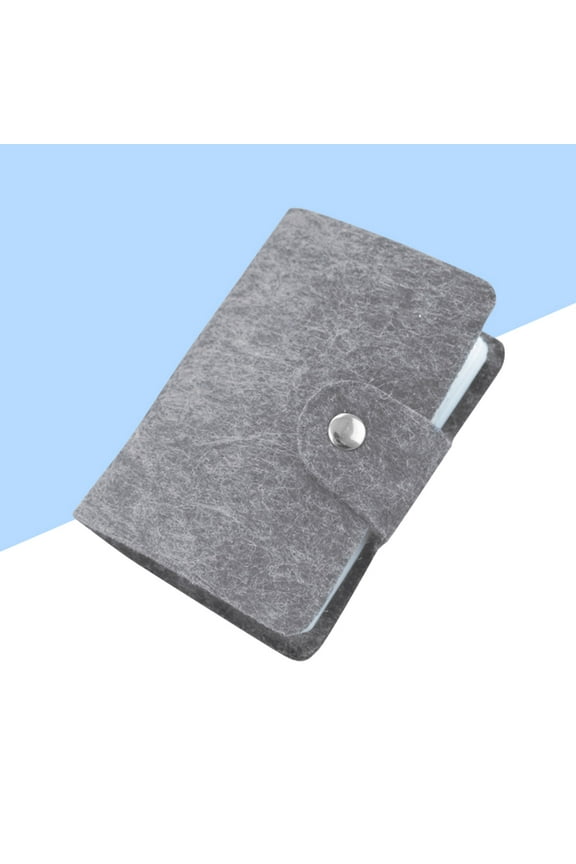 WHAMVOX Organizer Credit Case Business Card Holder Sleeves Wallet Men and Women Light Grey