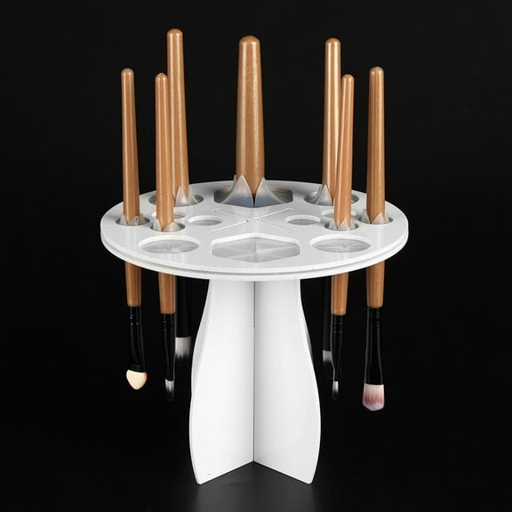 FESTFENDS Makeup Brushes Holders Drying Rack White Acrylic 1Pcs 5.1x5.1x0.4In