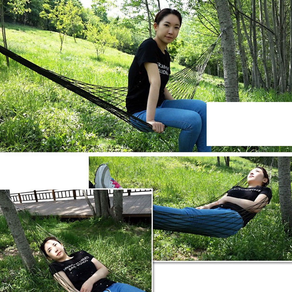 WHAMVOX Portable Outdoor Camping Hammock with Mosquito Net, Lightweight Travel Lounger for Patio, Backyard, Hiking, Green