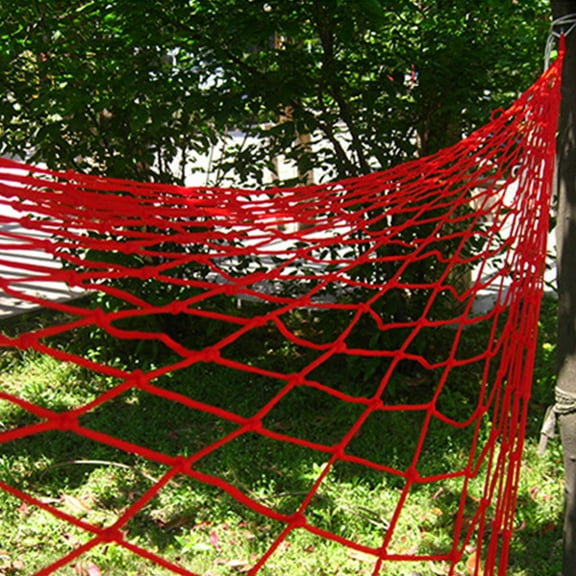 WHAMVOX Outdoor Leisure Bed Sleeping Durable Swing Hammocks Hanging Beds Camping Hunting Nylon Hammock (Red)