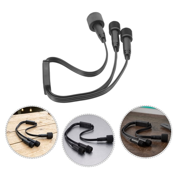 WHAMVOX Outdoor Lights Extension Cable Y Splitter Waterproof PVC Cord for Garden and Patio Lighting Connections
