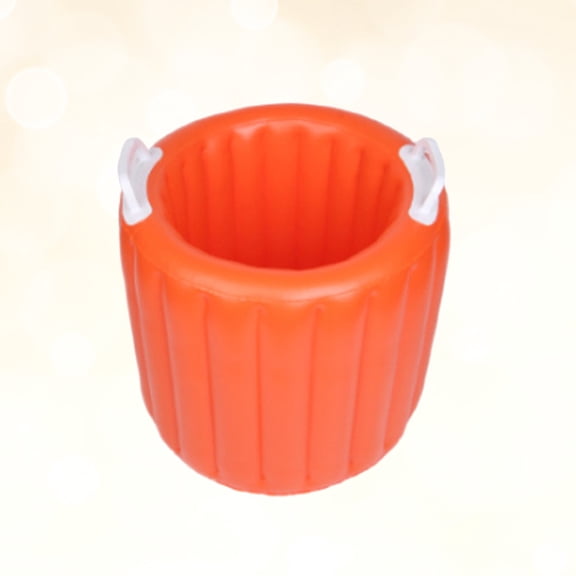 WHAMVOX Outdoor Multi-functional Porable PVC Inflatable Ice Bucket Foldable Bucket Storage Bucket (Orange)