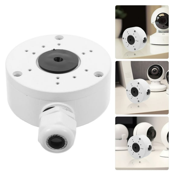WHAMVOX Outdoor Security Camera Junction Box Aluminum Alloy Ceiling Mount Junction Box Wiring Box Weatherproof Junction Box for Dome Cameras