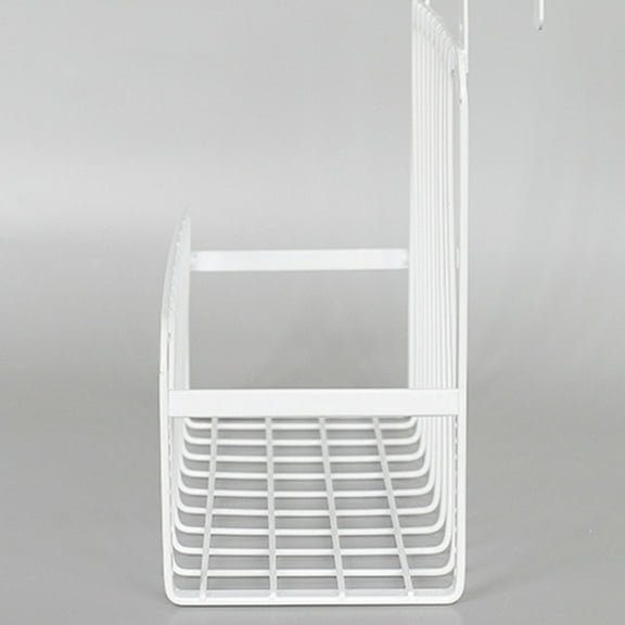 WHAMVOX Over the Cabinet Door Basket Hanging Kitchen Storage Bathroom Organizer Holder Nail-free Hanging Storage Rack for Condiments