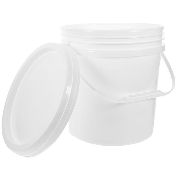 WHAMVOX Pail Sealed Bucket Paint Packing Sub Bucket Sealed Paint Bucket 25.5X27CM White