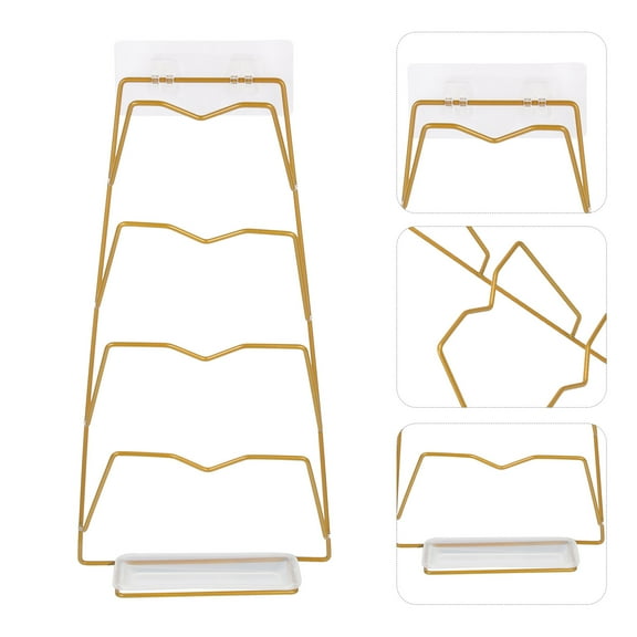 LITINKIMI Pot Lid Rack Golden 1 Set 16.5x9 In