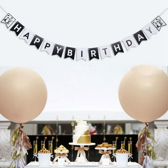 WHAMVOX Party Decorations Panda Balloon Banner Theme Birthday
