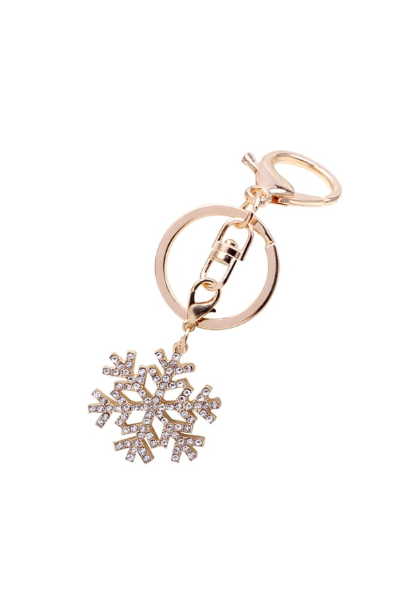 Pendant Rhinestone Keychain Christmas Tree Snowflake Creative Durable Miss