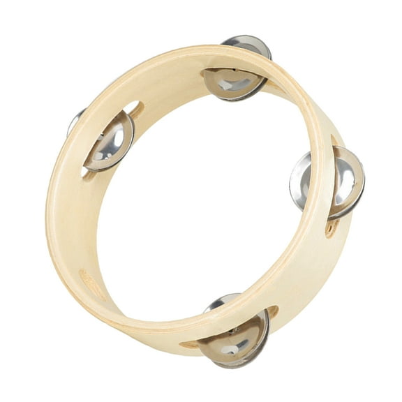 WHAMVOX Percussion Instrument 6 Inch Wooden Craft Children Tambourine for Playing