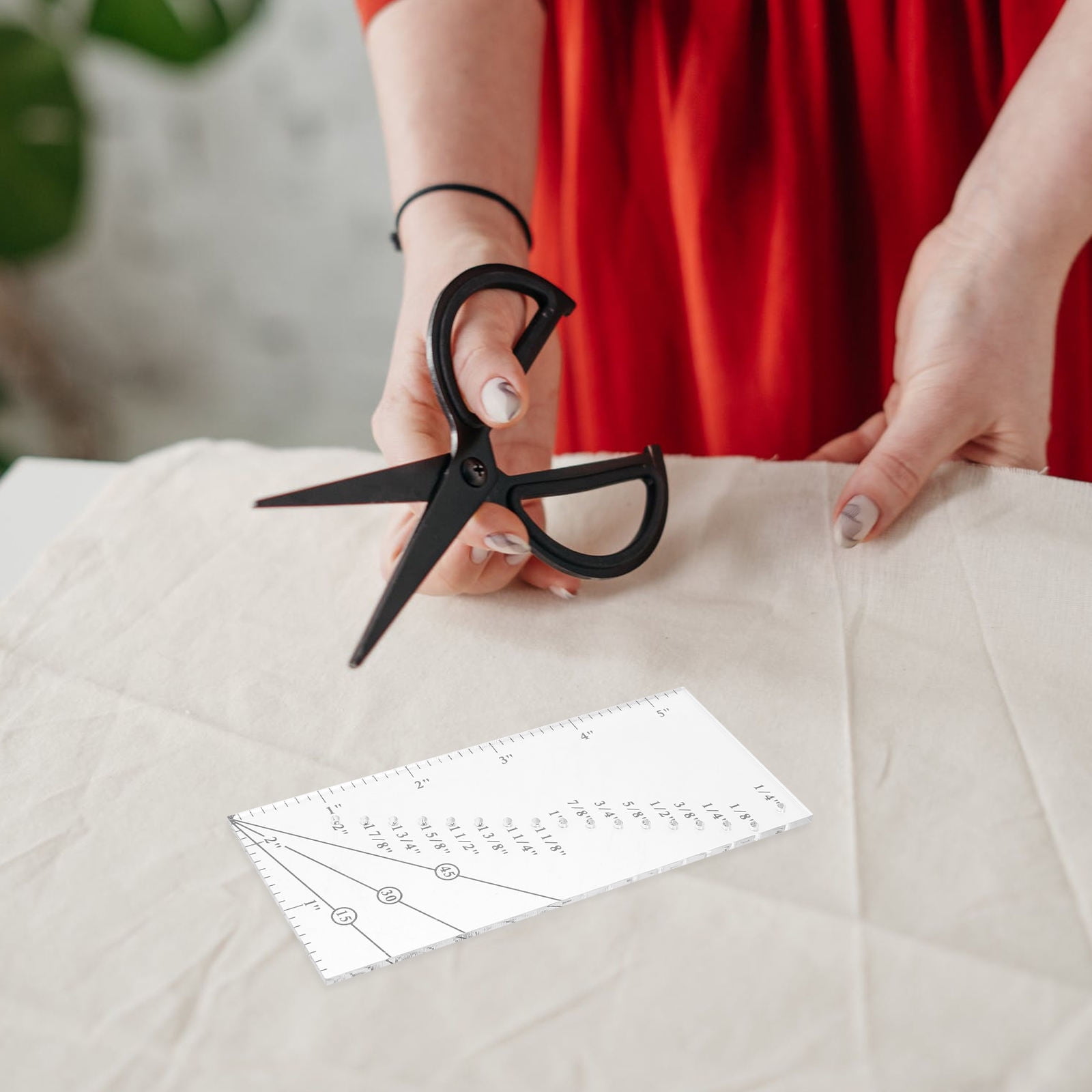 WHAMVOX Perforated Resistance Ruler Sewing Machine Tools Quilting ...