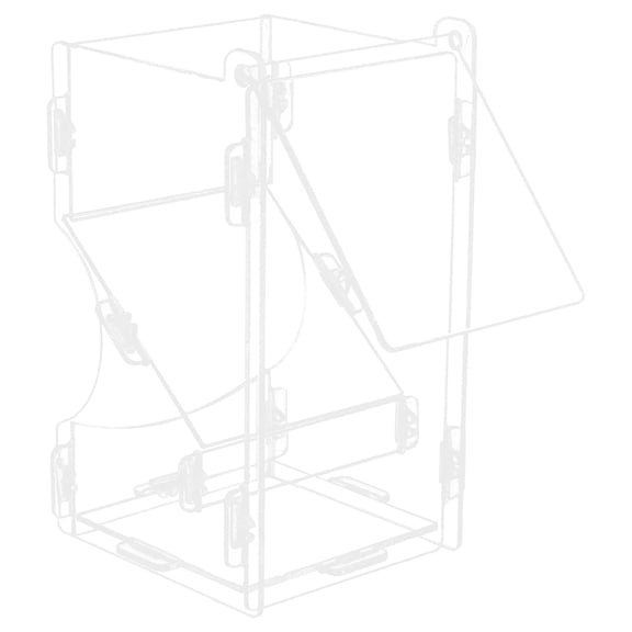 HOOWIFFY Small Pet Automatic Feeder Acrylic Timer Controlled Food Dispenser for Cats Dogs and Small Animals