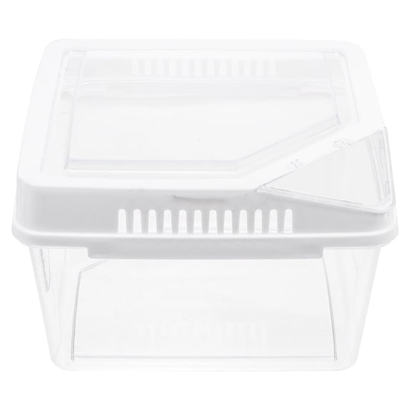 WHAMVOX  Pet Breeding Cage Climbing Display Container Feeder Reptile Tank White