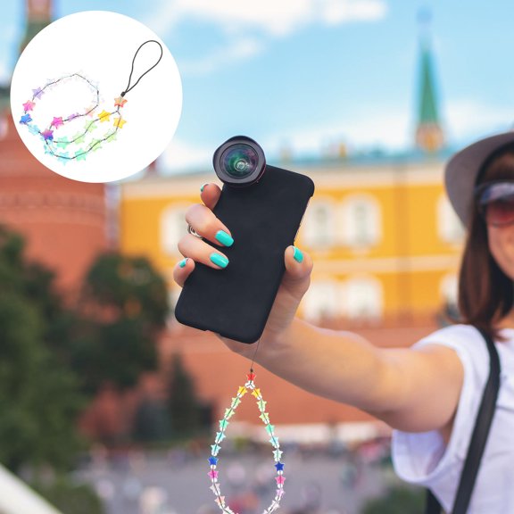 WHAMVOX Phone Charms Strap Phone Strap Lanyard Charm Fashion Star Lanyard for Keys Cellphone Case Decoration