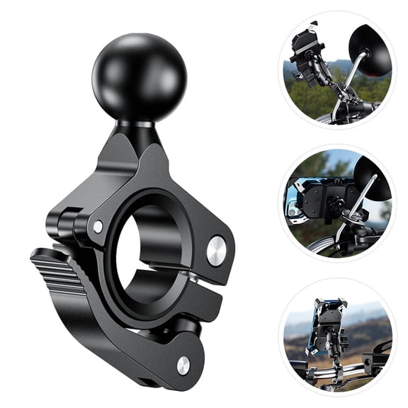 SKISUNO 1Pc Motorbike Handle Balls Mount Base Black Aluminum for Phone Holder and Recorder