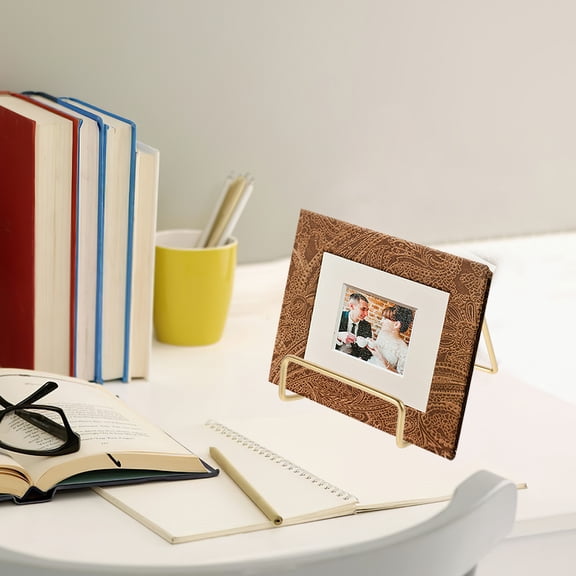 WHAMVOX Picture Frame Back Stand For Crafts Photos And Medals Iron Display Stand Picture Frame Storage Base For Household And Office