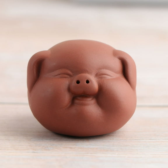 WHAMVOX Pig Figurine Tea Pet Blessing Ceremony Ornament Home Decoration