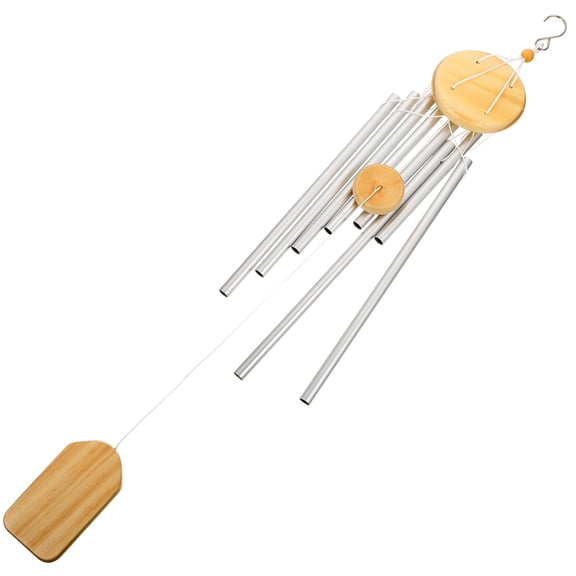 WHAMVOX  Pine Wood Aluminum Pipe Wind Chime Memorial Gifts Retro Decor Outdoor Ornaments