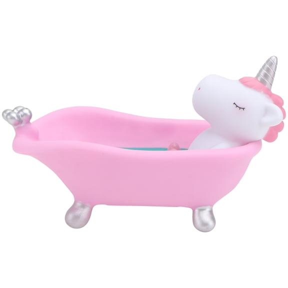 WHAMVOX Pink Cartoon Animal Bathtub Soap Box Soft Plastic Drain Soap Holder for Home Use 1PC