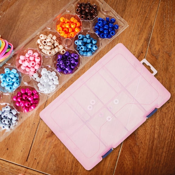 WHAMVOX Plastic Box with Clear Lid and Dividers, Perfect for Jewelry, Small Item Storage and Organization