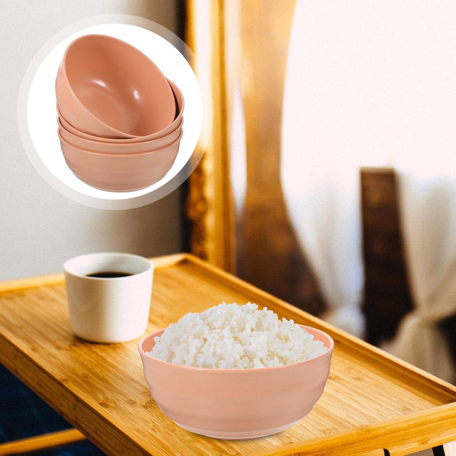 SKISUNO Bowls Set Large Capacity for Daily Use 4Pcs 7.9In X 3.9In X 3.7In