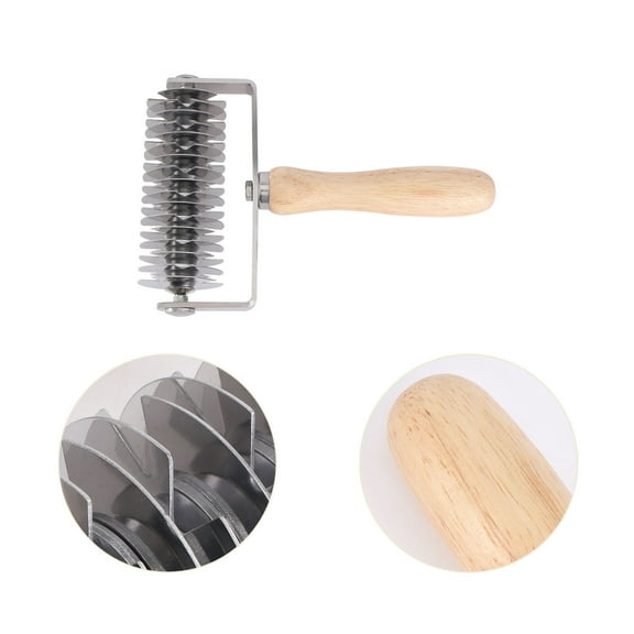WHAMVOX Pizza Roller Cutter with Stainless Steel Wheel for Baking Easy to Use and Clean Silver