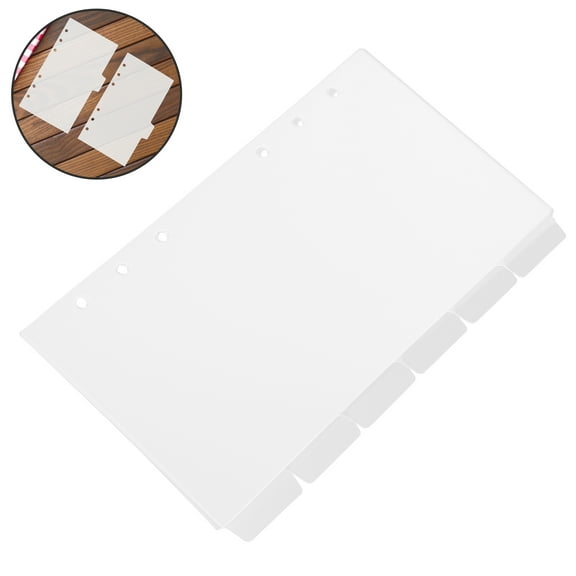 WHAMVOX Planner Dividers with Tabs for Binder Made of PP Material Transparent Color Fits Various Scenes 6 Sheets