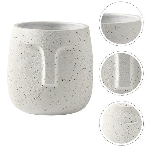 WHAMVOX  Plant Pots Indoor Face Flowerpot Drainage Hole Durable