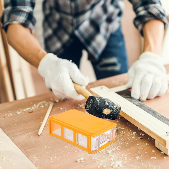 WHAMVOX Plastic Craft Storage Drawers Desktop Storage Box With Drawers Plastic Drawer Storage Cabinet For Garage Organization For Small Parts And Hardware Yellow