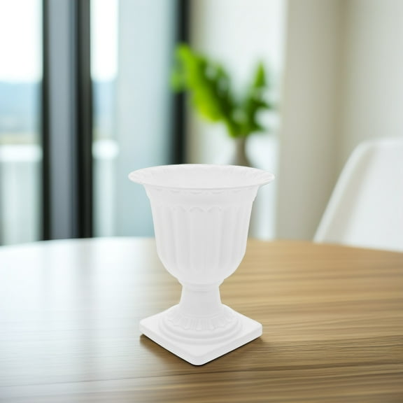 WHAMVOX  Plastic Flower Pot Road Guiding Plant Container Indoor White Roman Flowerpots Wedding Unbreakable