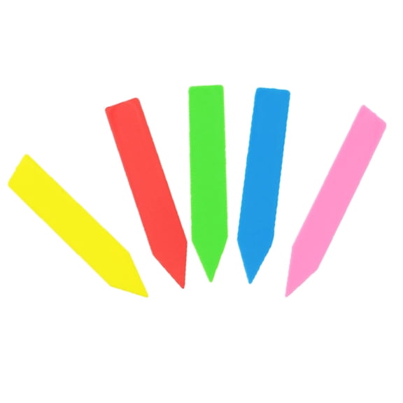 WHAMVOX Plastic Garden Plant Tags for Labeling with Assorted Colors and Weatherproof Design 10x2cm