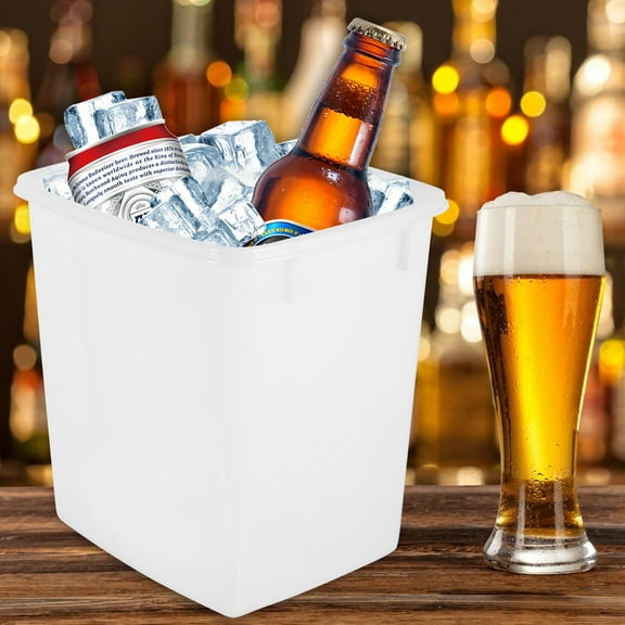 WHAMVOX Plastic Ice Container with Lid for Cold Drinks Storage Suitable for Home and Bar 1Pc