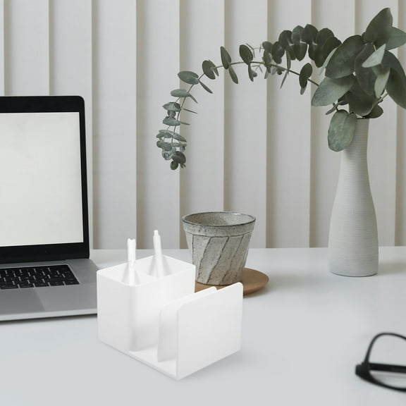 WHAMVOX Plastic Pen Holder Pencil Rack Desk Office Organizer Stationery Cup Storage Box Book Display Stand File Storage Organizer For Home Kitchen Supplies