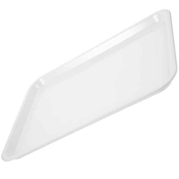 WHAMVOX Set of 2 White Plastic Serving Trays for Home Use, Reusable Storage Trays Made with PP Material