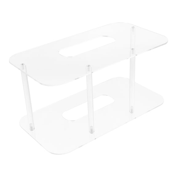 WHAMVOX Plate Rack Organizer for Cabinet Acrylic Plate Stand for Display Dish Drainer Kitchen Counter Dinnerware Display Stand for Home and Restaurant Use