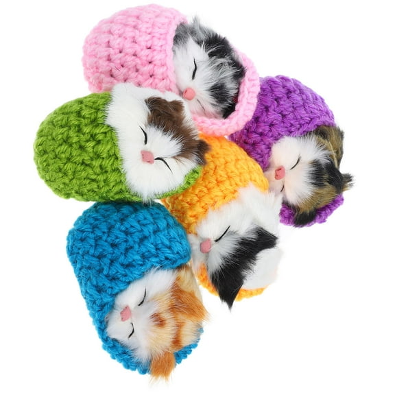 WHAMVOX Plush Cat Toy for Kids with Realistic Kitten Shape in Assorted Colors for Playing at Home