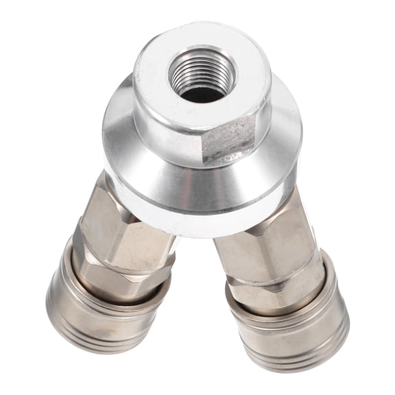 WHAMVOX  Pneumatic Air Compressor Quick Connect Fittings Hose Silver