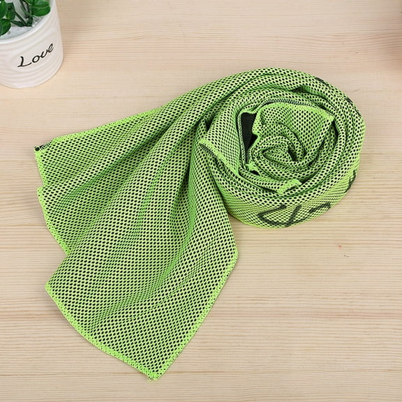 WHAMVOX Polyester Sports Towel for Fitness Use Cooling Effect Perfect for Gym and Travel 27X77cm Green