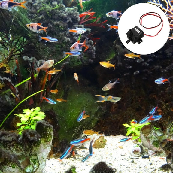 WHAMVOX Pond Fountain and Filter Pump Fish Aquarium Small Water Black