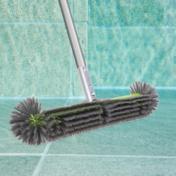 WHAMVOX Pool Brush Reinforced Pool Brush Head Designed For Concrete And Gunite Pools And Walkways Great On Extremely Tough Stains 16 Inch Green