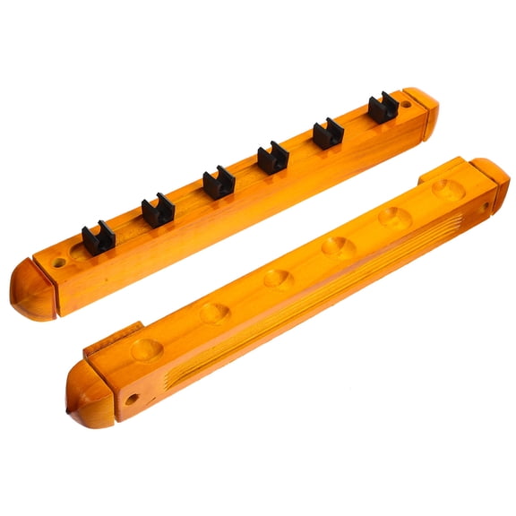 DECORNIJIA Pool Cue Rack Yellow 1Set 15.7X2.4X1.2In