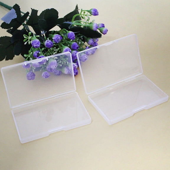 WHAMVOX Portable Business Card Holder Transparent Plastic Organizer for Desktop Use with Steady Fashion