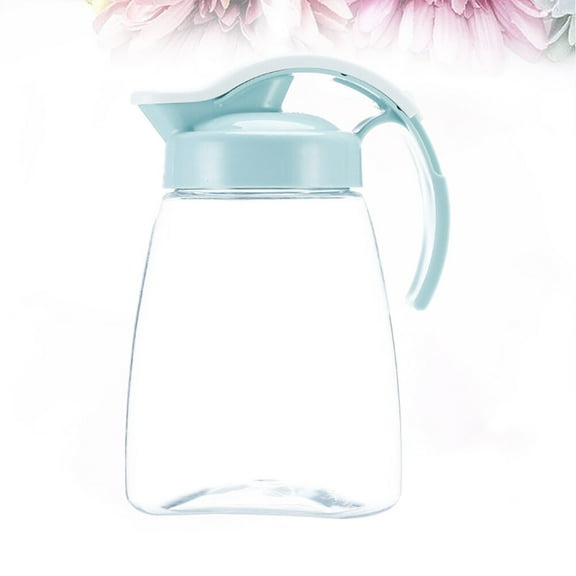 HOOWIFFY Beverage Pitcher Water Pitcher Food-Safe Plastic Blue 1Pack